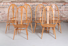 Load image into Gallery viewer, Set of 6 Ercol Swan Chairs in Elm c.1970
