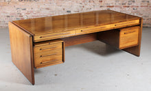 Load image into Gallery viewer, Danish Midcentury Rosewood Executive Desk by Dyrlund c.1960s
