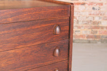 Load image into Gallery viewer, Mid Century Long Rosewood Sideboard with Carved Handles, circa 1960s.
