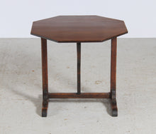 Load image into Gallery viewer, Small oak winemakers tilt-top vendange or tasting table, c. 1930s.
