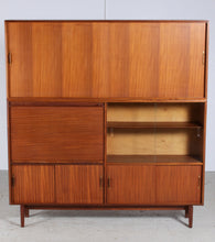 Load image into Gallery viewer, Midcentury Afromosia Drinks Cabinet / Highboard by Robert Heritage for Beaver &amp; Tapley c. 1960s.
