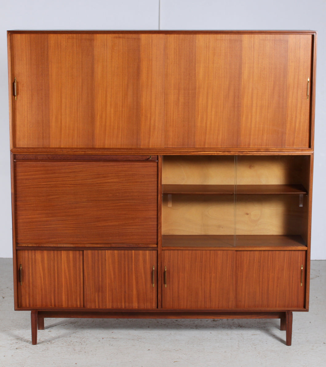 Midcentury Afromosia Drinks Cabinet / Highboard by Robert Heritage for Beaver & Tapley c. 1960s.