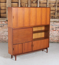 Load image into Gallery viewer, Midcentury Afromosia Drinks Cabinet / Highboard by Robert Heritage for Beaver &amp; Tapley c. 1960s.
