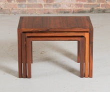 Load image into Gallery viewer, Danish Mid Century Rosewood Nest of Tables by Kai Kristiansen c.1960s.
