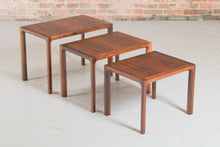 Load image into Gallery viewer, Danish Mid Century Rosewood Nest of Tables by Kai Kristiansen c.1960s.
