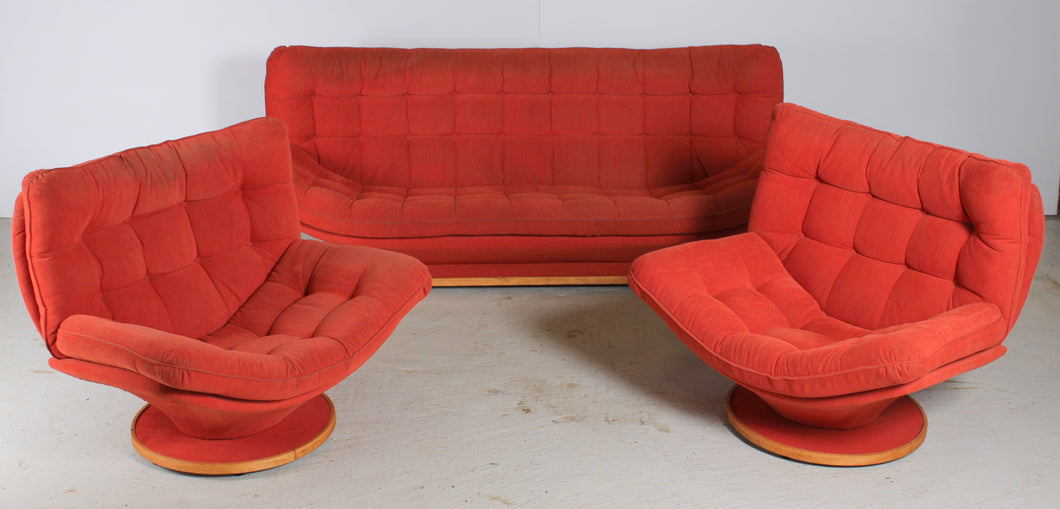 Mid Century Lounge Suite c. 1970s.