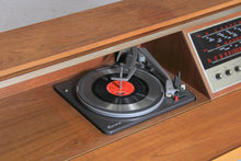 Load image into Gallery viewer, Mid Century Ferguson teak radiogram with Garrard turntable, c. 1960

