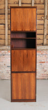 Load image into Gallery viewer, Danish Mid Century Scan-flex Tall Rosewood Cabinet by Omann Jun, c. 1970s.
