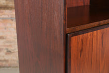 Load image into Gallery viewer, Danish Mid Century Scan-flex Tall Rosewood Cabinet by Omann Jun, c. 1970s.
