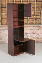 Load image into Gallery viewer, Danish Mid Century Scan-flex Tall Rosewood Cabinet by Omann Jun, c. 1970s.
