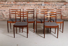 Load image into Gallery viewer, A Set of Six Midentury G-Plan Dining Chairs circa 1960s.
