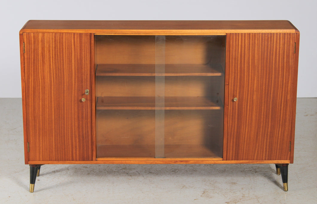 Mid Century Mahogany Slim Sideboard by B&S Goodman, London, circa 1960s.