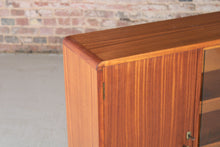 Load image into Gallery viewer, Mid Century Mahogany Slim Sideboard by B&amp;S Goodman, London, circa 1960s.
