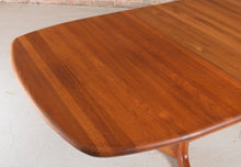 Load image into Gallery viewer, Danish Style Solid Teak Extending Dining Table.
