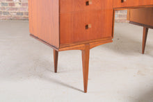 Load image into Gallery viewer, Mid Century teak Dressing Table with a Stool by McIntosh, Scotland, c 1960s.
