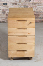 Load image into Gallery viewer, Early Alvar Aalto Birch Chest of Drawers Model 297 on Wooden Casters c 1930s.
