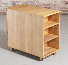 Load image into Gallery viewer, Early Alvar Aalto Birch Chest of Drawers Model 297 on Wooden Casters c 1930s.
