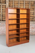 Load image into Gallery viewer, Danish Mid Century Teak Double Bookcase Designed by Carlo Jensen for Poul Hundevad, c 1970s.
