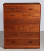 Load image into Gallery viewer, Mid Century Solid Teak Chest of Drawers/Tallboy c 1960s.
