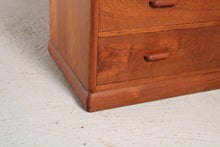 Load image into Gallery viewer, Mid Century Solid Teak Chest of Drawers/Tallboy c 1960s.
