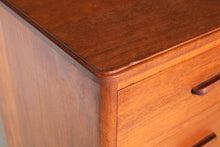 Load image into Gallery viewer, Mid Century Solid Teak Chest of Drawers/Tallboy c 1960s.
