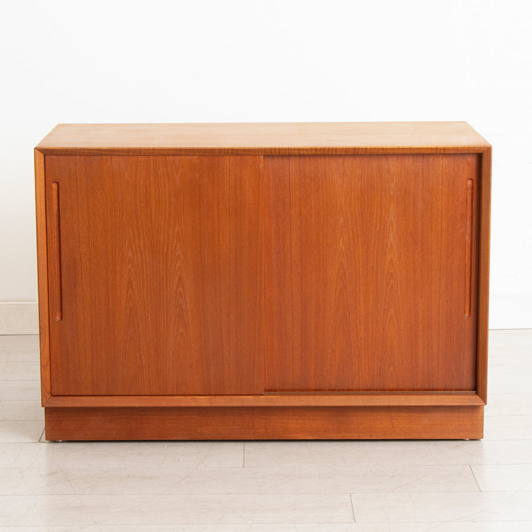 Danish Midcentury Teak Cabinet with Sliding Doors c.1960s