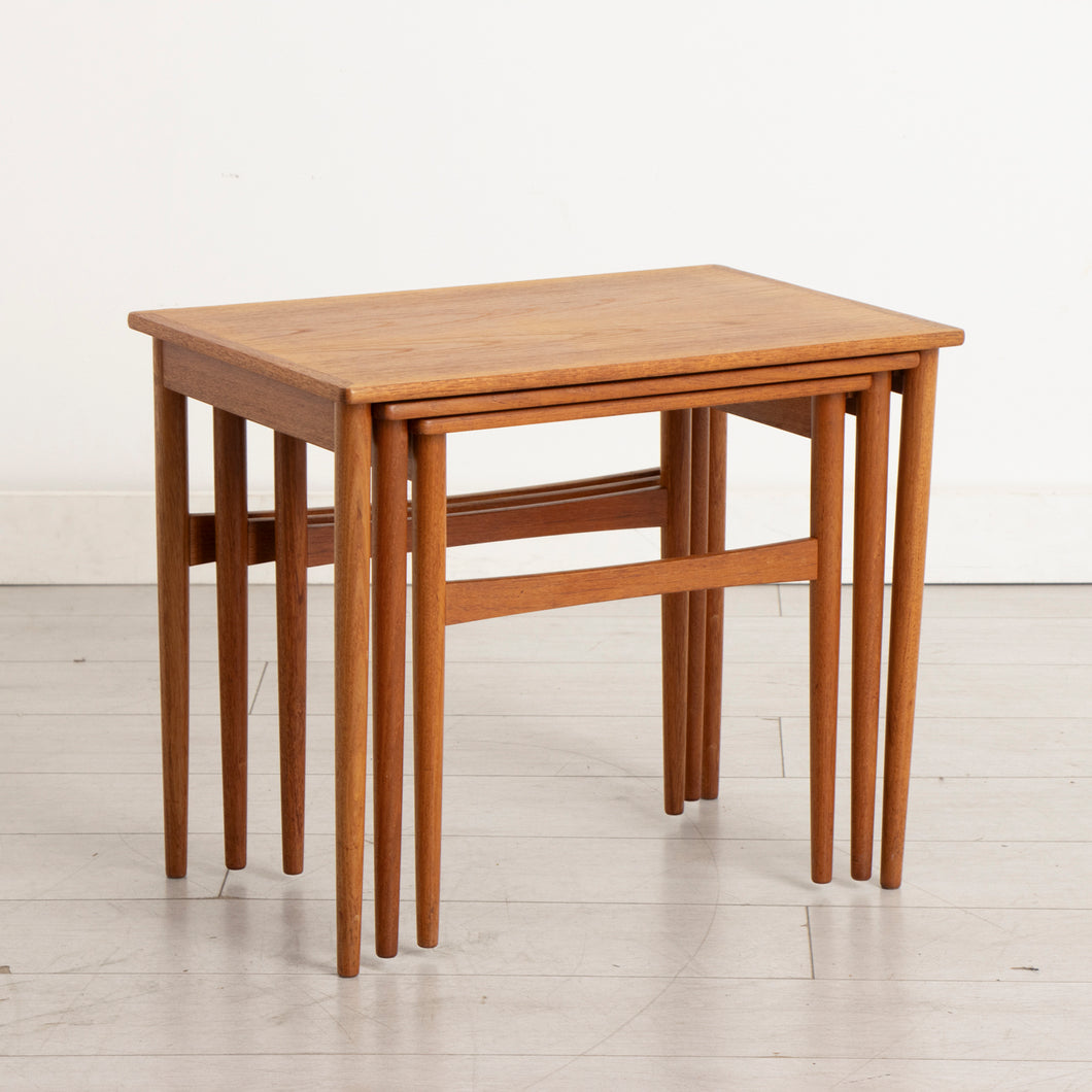 Danish Midcentury Teak Nest of 3 Tables c.1960s