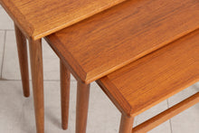 Load image into Gallery viewer, Danish Midcentury Teak Nest of 3 Tables c.1960s

