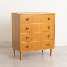 Load image into Gallery viewer, Midcentury Oak Chest of 4 Drawers by Meredew c.1960s
