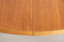 Load image into Gallery viewer, Midcentury Round Teak Extending Dining Table c.1965
