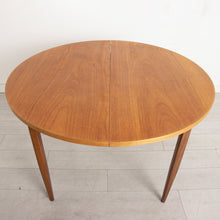 Load image into Gallery viewer, Midcentury Round Teak Extending Dining Table c.1965
