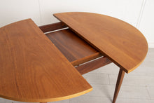 Load image into Gallery viewer, Midcentury Round Teak Extending Dining Table c.1965
