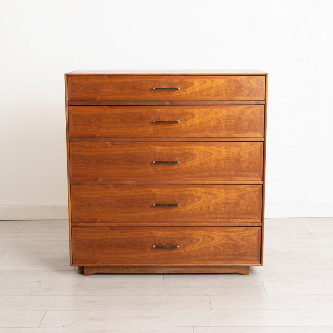 Midcentury Solid Teak Chest of Drawers by Ramseur Furniture, USA c.1960s