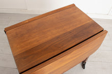 Load image into Gallery viewer, Midcentury Solid Walnut Drop-Leaf Serving Trolley
