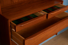 Load image into Gallery viewer, Midcentury Wall Mounted Teak Bookcase with drawers c.1970
