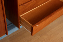 Load image into Gallery viewer, Midcentury Wall Mounted Teak Bookcase with drawers c.1970
