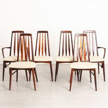 Load image into Gallery viewer, Set of Six Danish &#39;Eva&#39; Rosewood Dining Chairs by Niels Koefoed c.1970s
