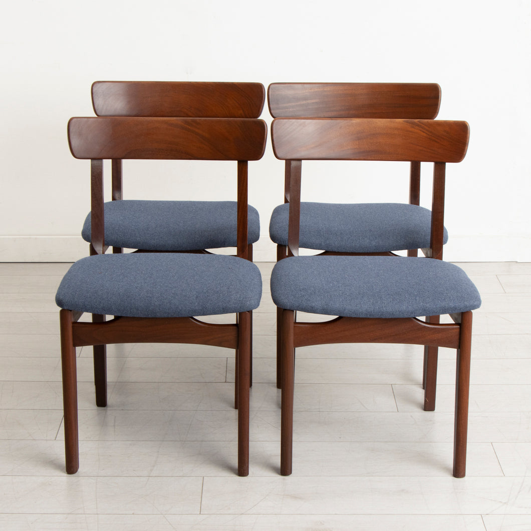 Set of 4 Midcentury Afrormosia Chairs by Younger Ltd c.1960