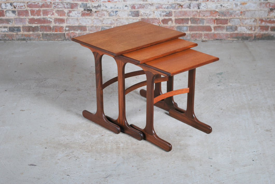 Mid Century G-plan Fresco teak nest of tables, circa 1960s.