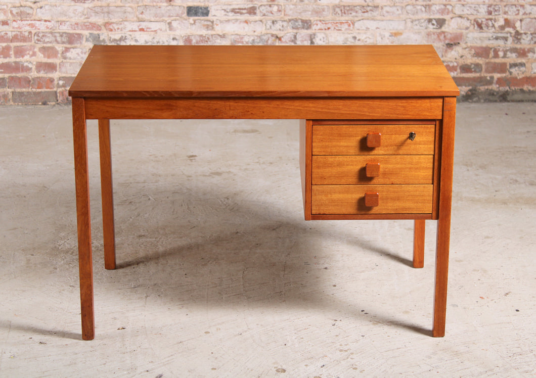 Danish Mid Century teak writing desk by Domino Mobler, circa 1960s