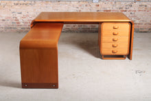 Load image into Gallery viewer, Danish Mid Century executive teak corner desk by Thygesen &amp; Sorensen
