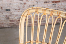 Load image into Gallery viewer, A vintage 1960s boho bamboo rocking chair
