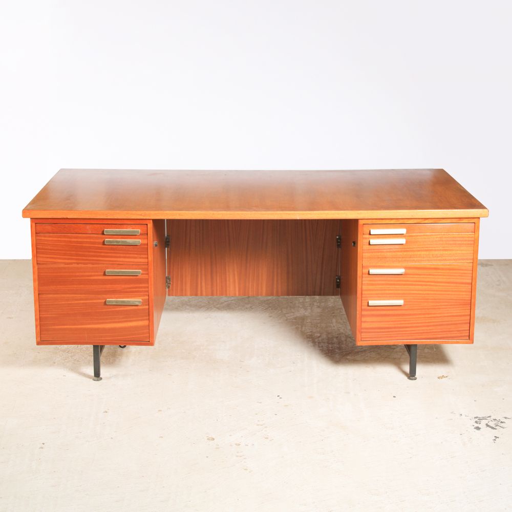 British Mid Century Teak Executive Writing Desk, circa 1960s.