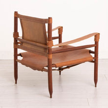 Load image into Gallery viewer, Reupholstered Midcentury Teak Safari Chair
