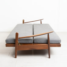 Load image into Gallery viewer, Reupholstered Midcentury Afromosia Sofa Bed by Scandart c.1960
